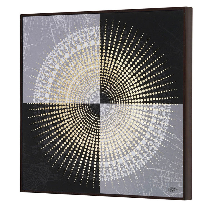 Golden Embossed Wall Painting