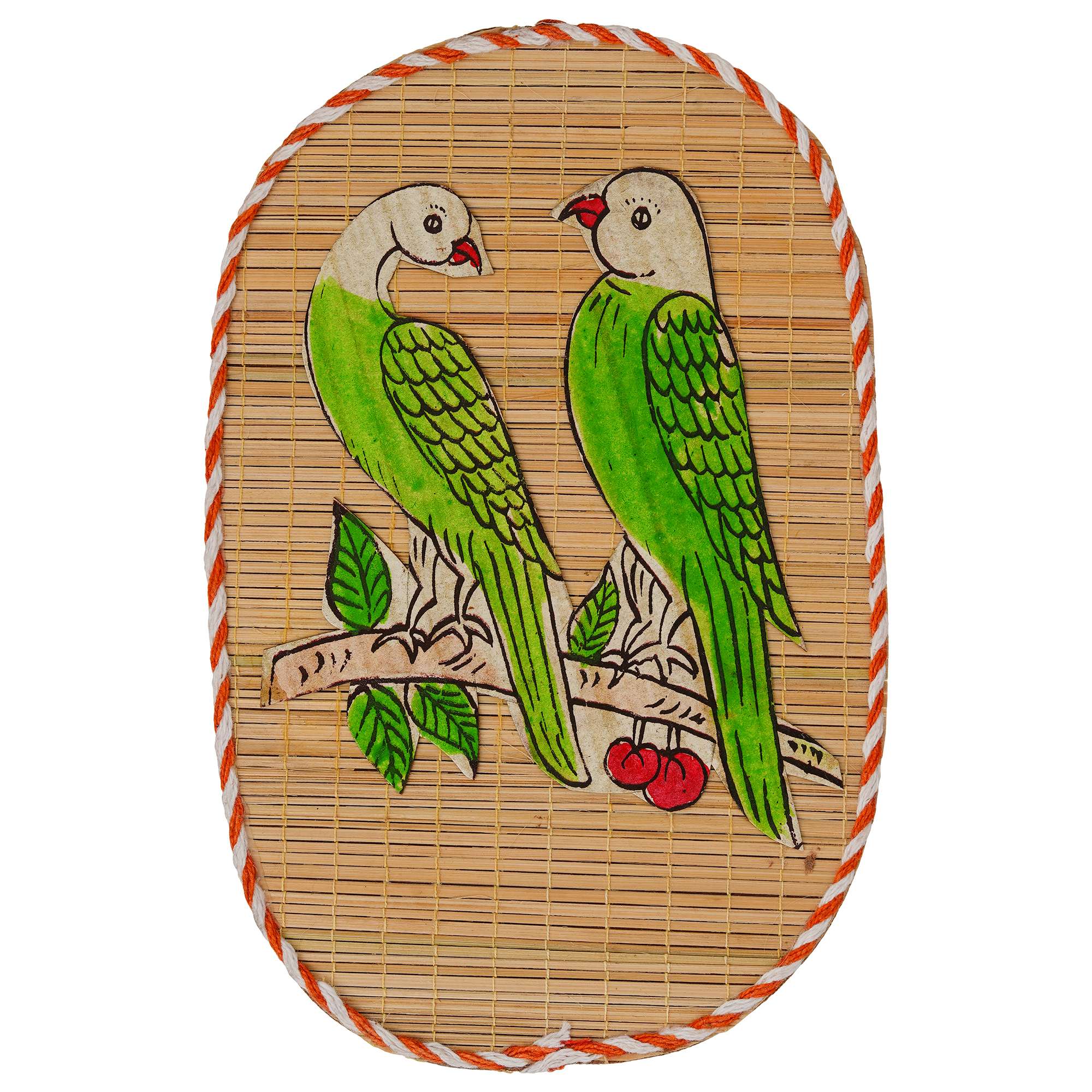 Parrot Couple Bamboo Art For Home D?cor | Bamboo Art For Bird's Lovers