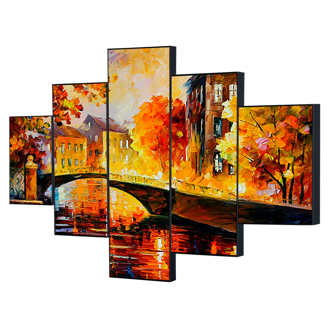 Set Of Five Framed Digital Wall Painting