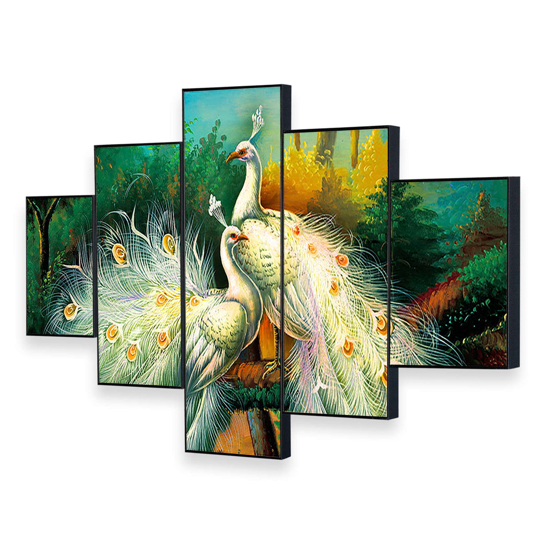 Set Of Five Framed Digital Wall Painting