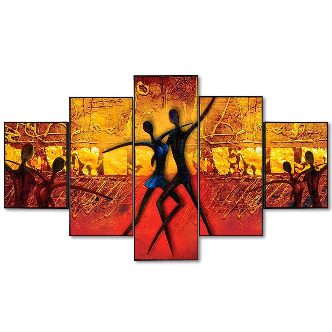 Set Of Five Framed Digital Wall Painting