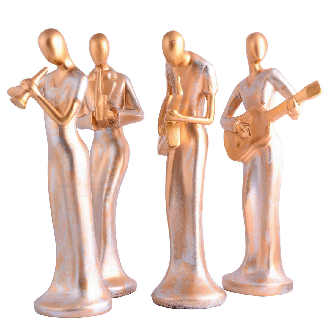 Modern metal musician golden statue Resin figurine Contemporary art Music decor Metal sculpture, Modern home decor, Musician gift