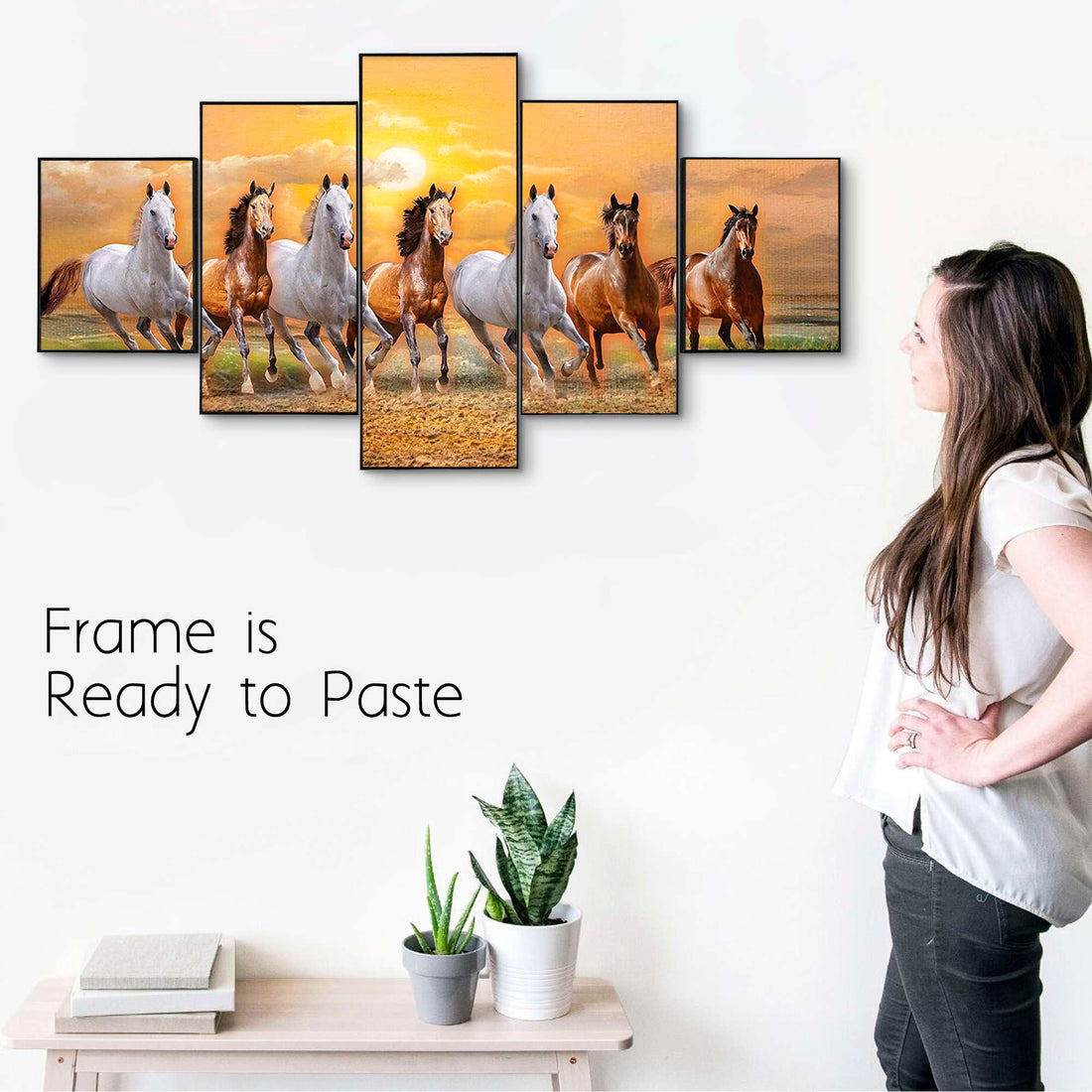 Set Of Five Framed Digital Wall Painting