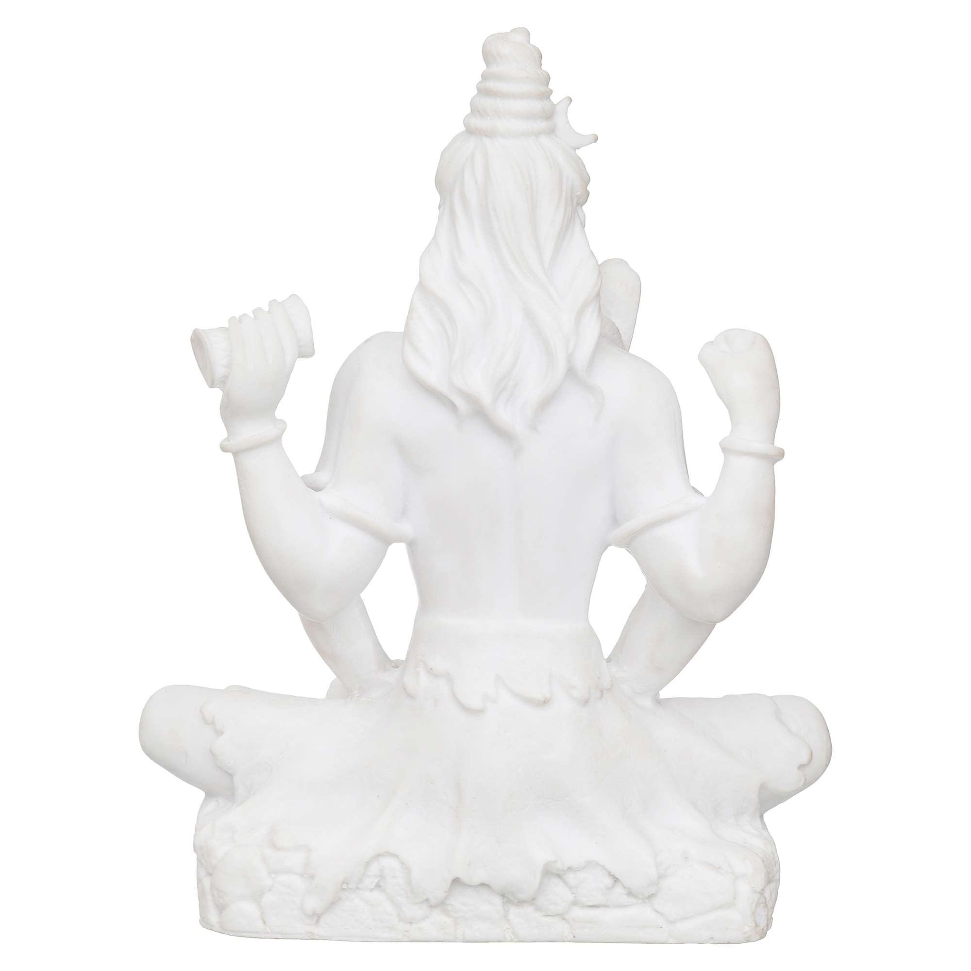 Handicraft Marble dust Lord Shiv ji Statue for Pooja, Car Dashboard I Shiva Idol I Bholenath I Mahakal I Adiyogi Statue I Office Table
