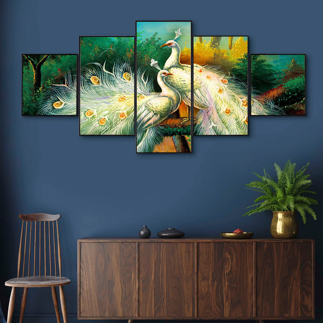 Set Of Five Framed Digital Wall Painting