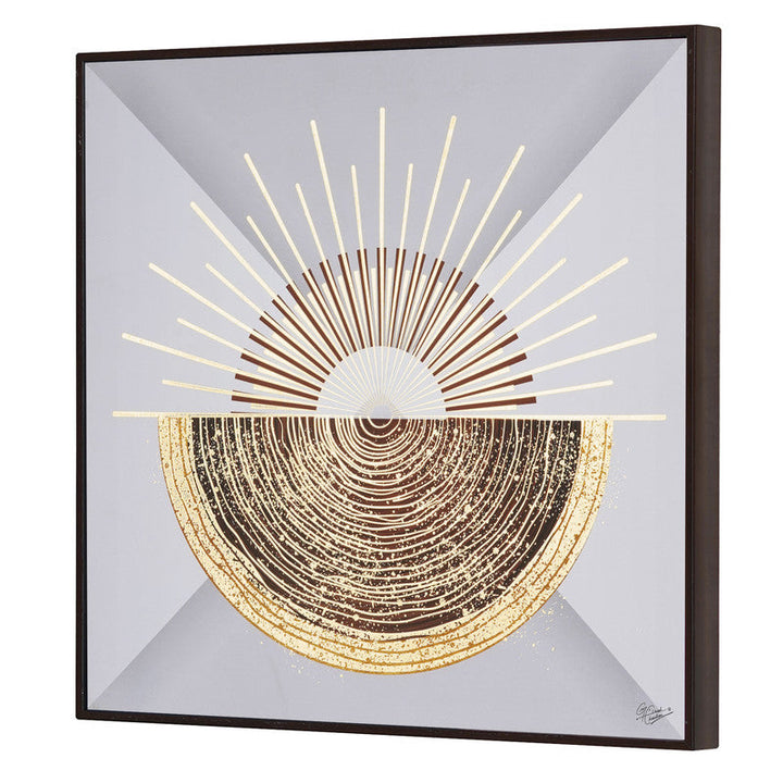 Golden Embossed Wall Painting