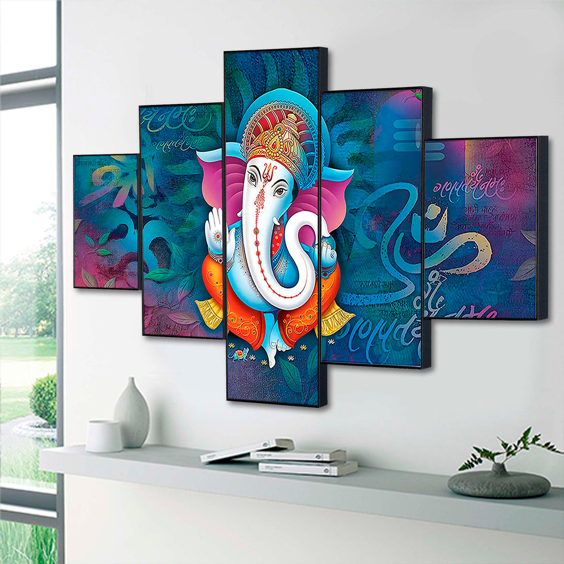 Set Of Five Framed Digital Wall Painting