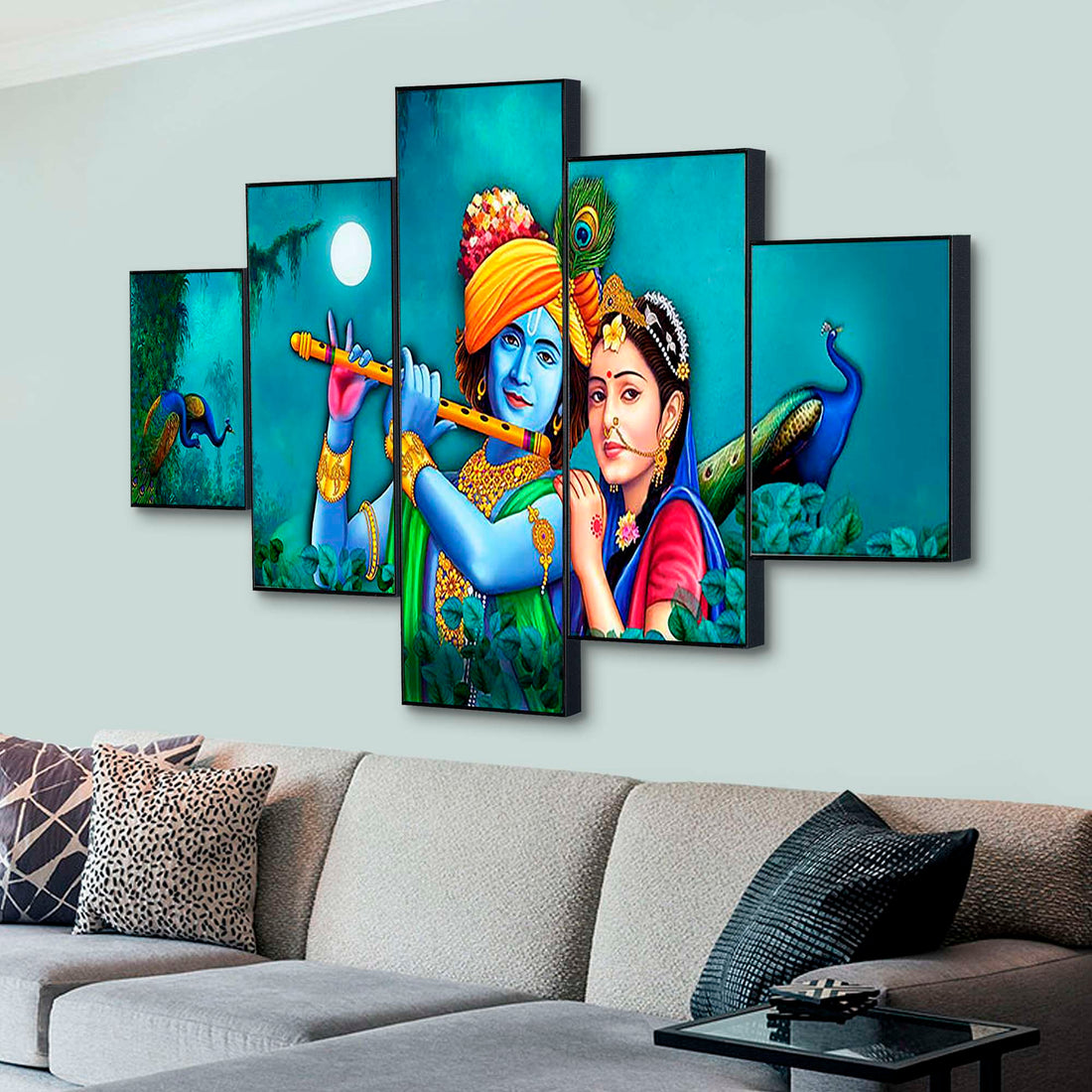 Set Of Five Framed Digital Wall Painting