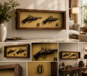 Vintage Flintlock Pistol Wall Art Frame – Luxury Heritage Display for Home & Office