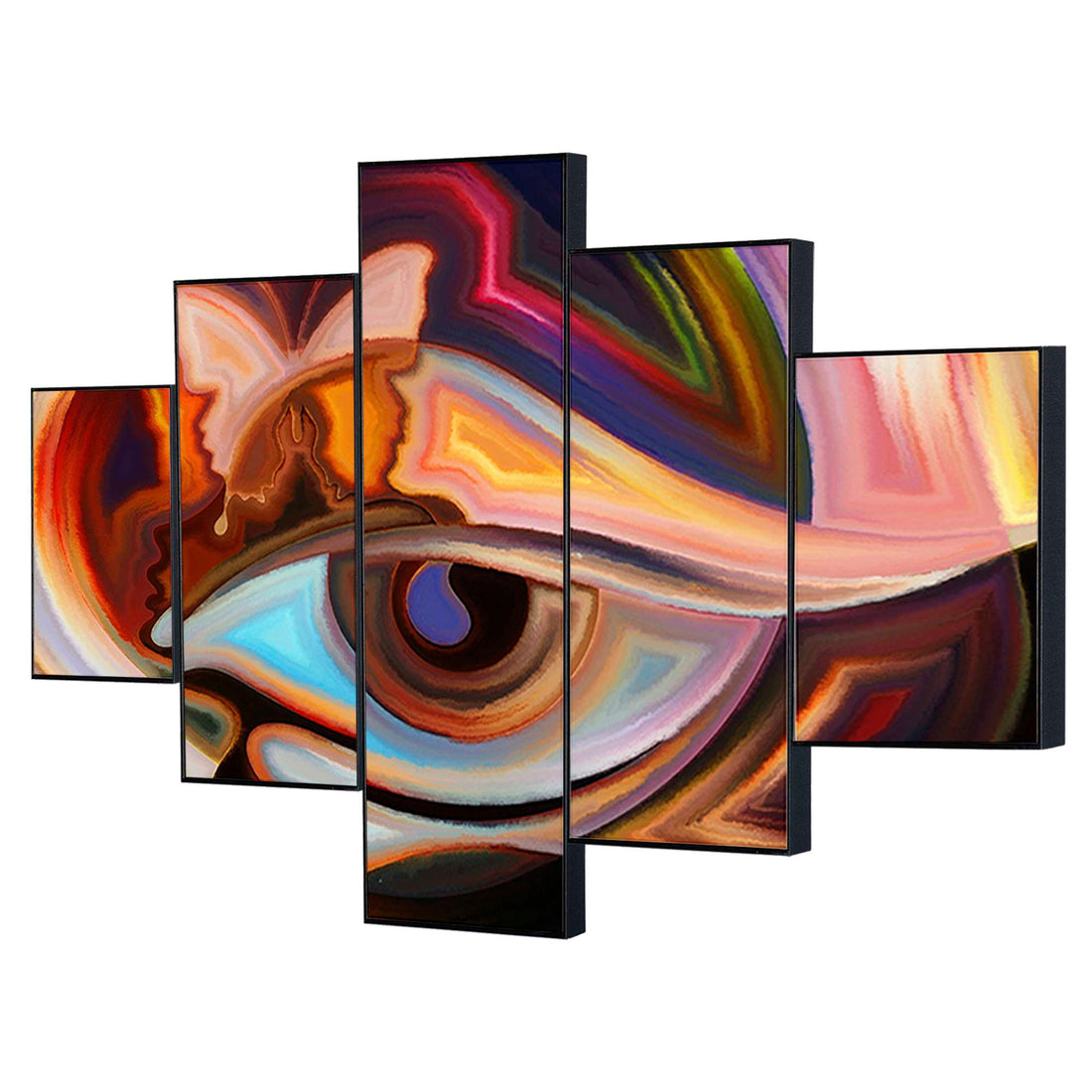 Set Of Five Framed Digital Wall Painting