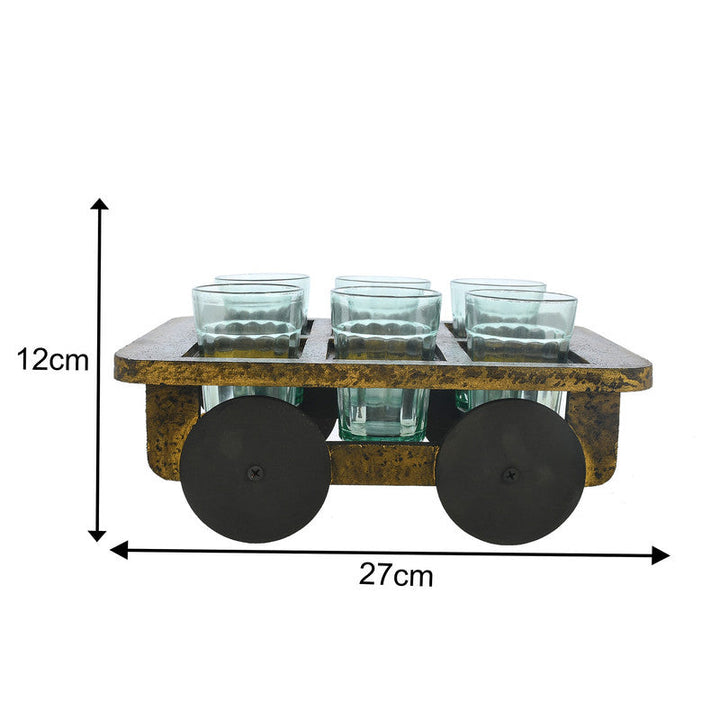 ALUMINIUM TEA KETTLE WITH 6 GLASS