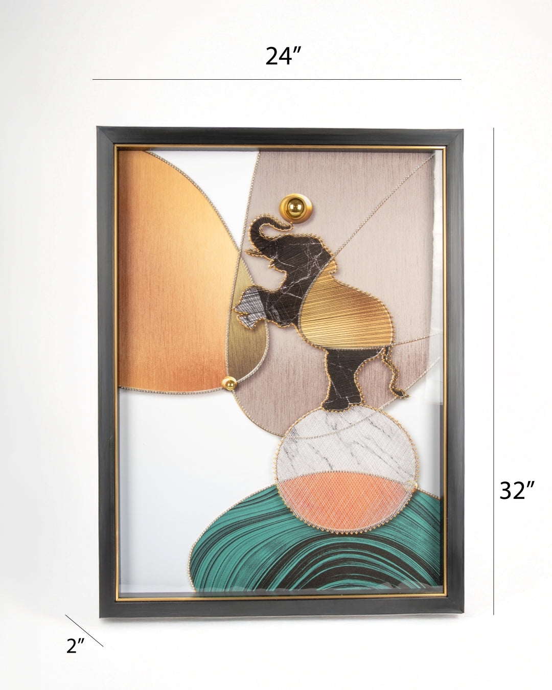Majestic Elephant String Art Wall Frame | Luxury Modern Wall Décor