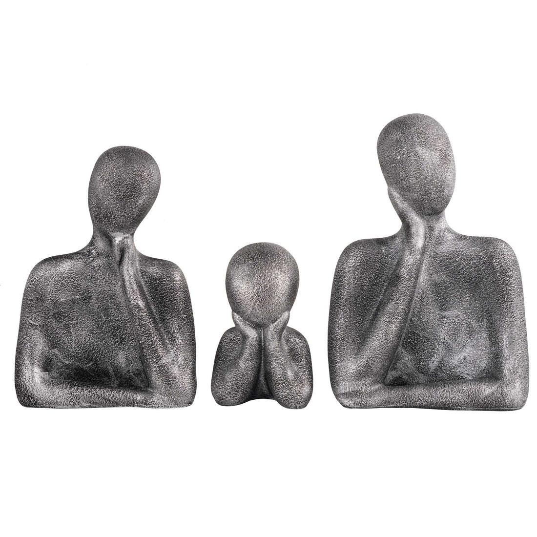 FAMILY Of Three Ornaments  Abstract Home Souvenirs Statues Decoration for Home Character gray
