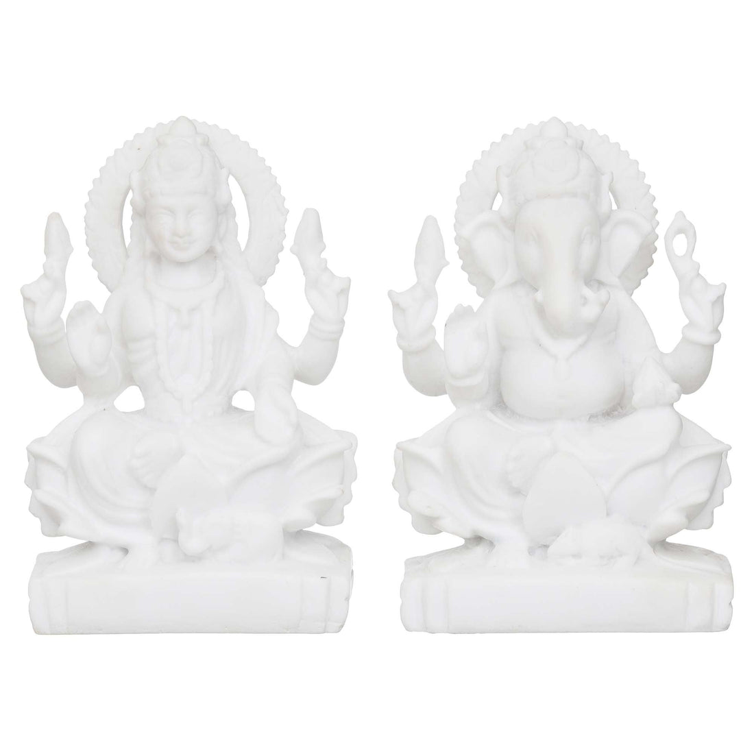 Laxmi Ganesha Idol Marble Murti For Puja Home Diwali Decoration Gifts