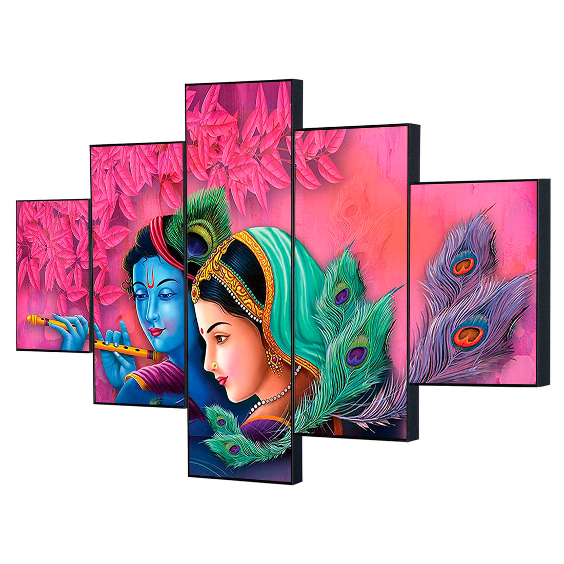 Set Of Five Framed Digital Wall Painting