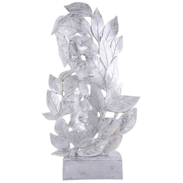 RomentIc Love Couple Face Statue silver Showpiece for Home Decor in Showpieces &Figurine table Decorations Items