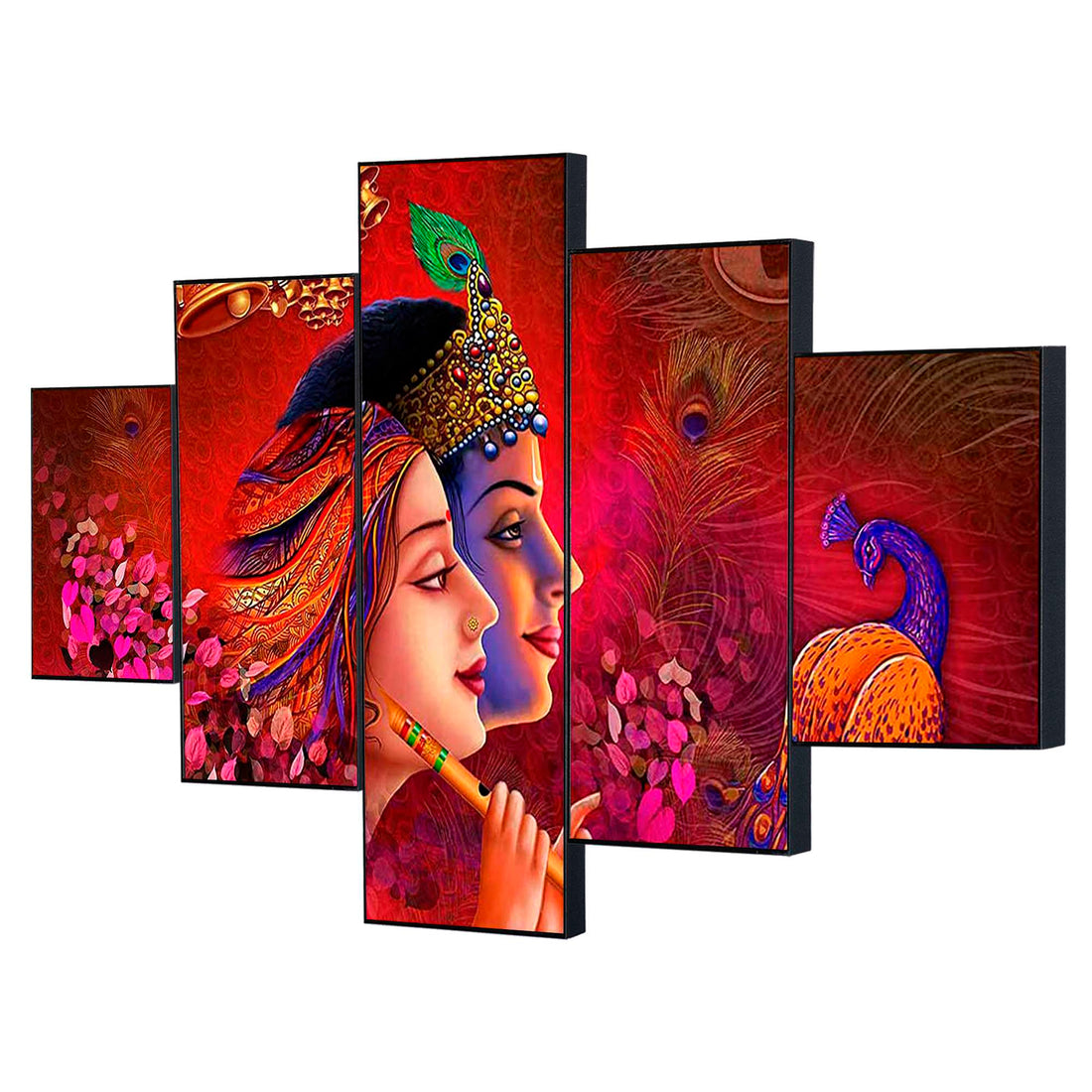 Set Of Five Framed Digital Wall Painting