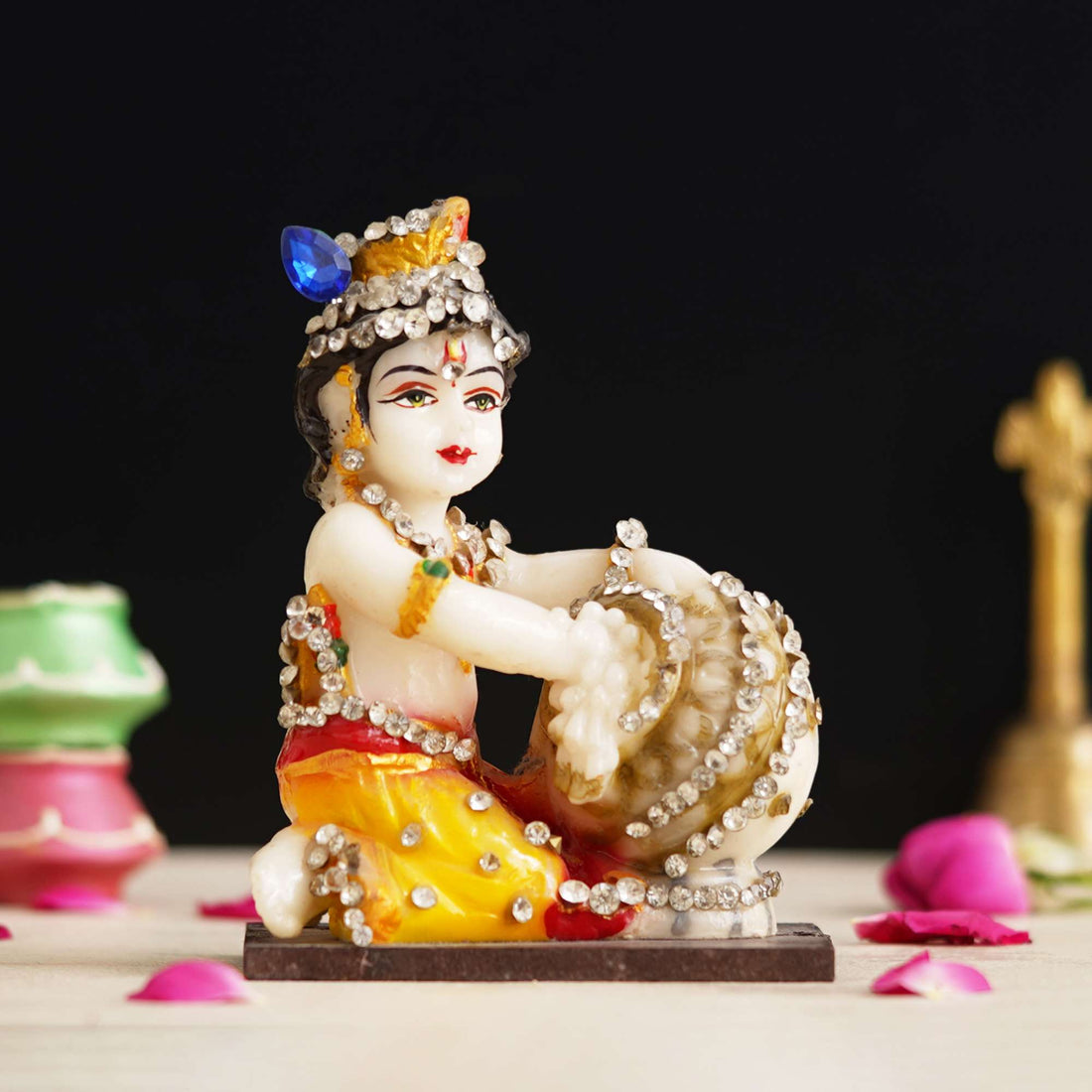 Lord Krishna Idol Makhan Chor Statue Gift Showpiece?