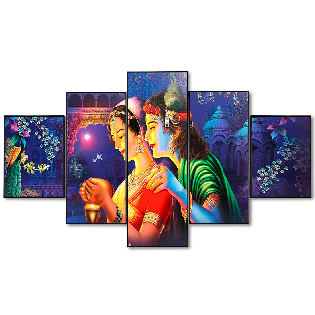 Set Of Five Framed Digital Wall Painting