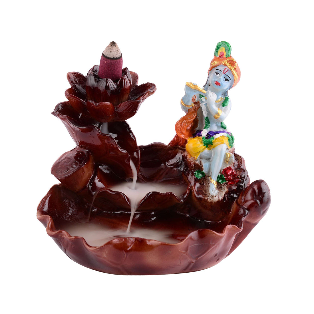Krishna Smoke Fountain Incense Burner Backflow Incense Idol Gift Item/Gift Item