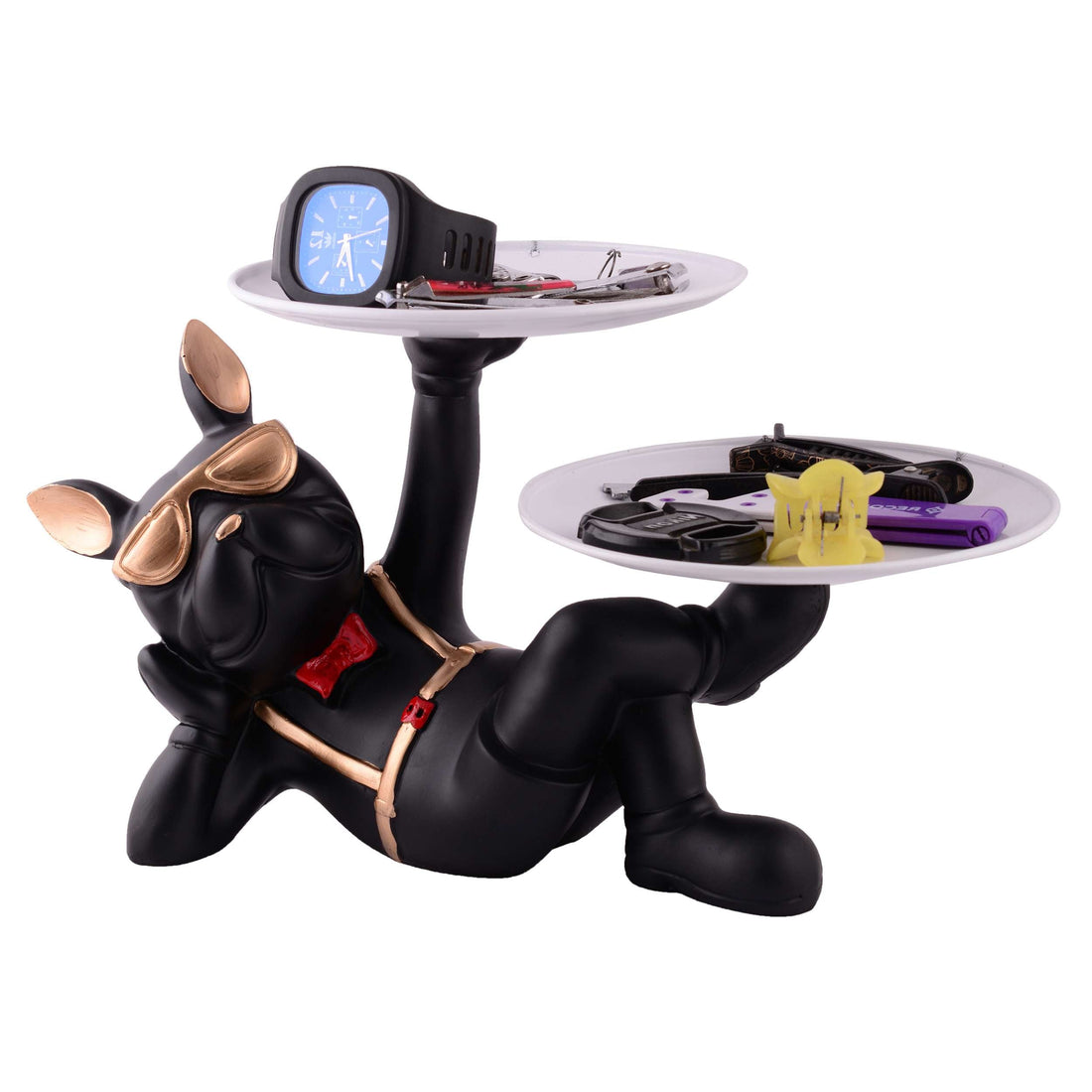 Cool Dog Showpiece with Plate for Home Dcor Item | Kitchen,Bedroom,Office,Dinning Table Decorative Item