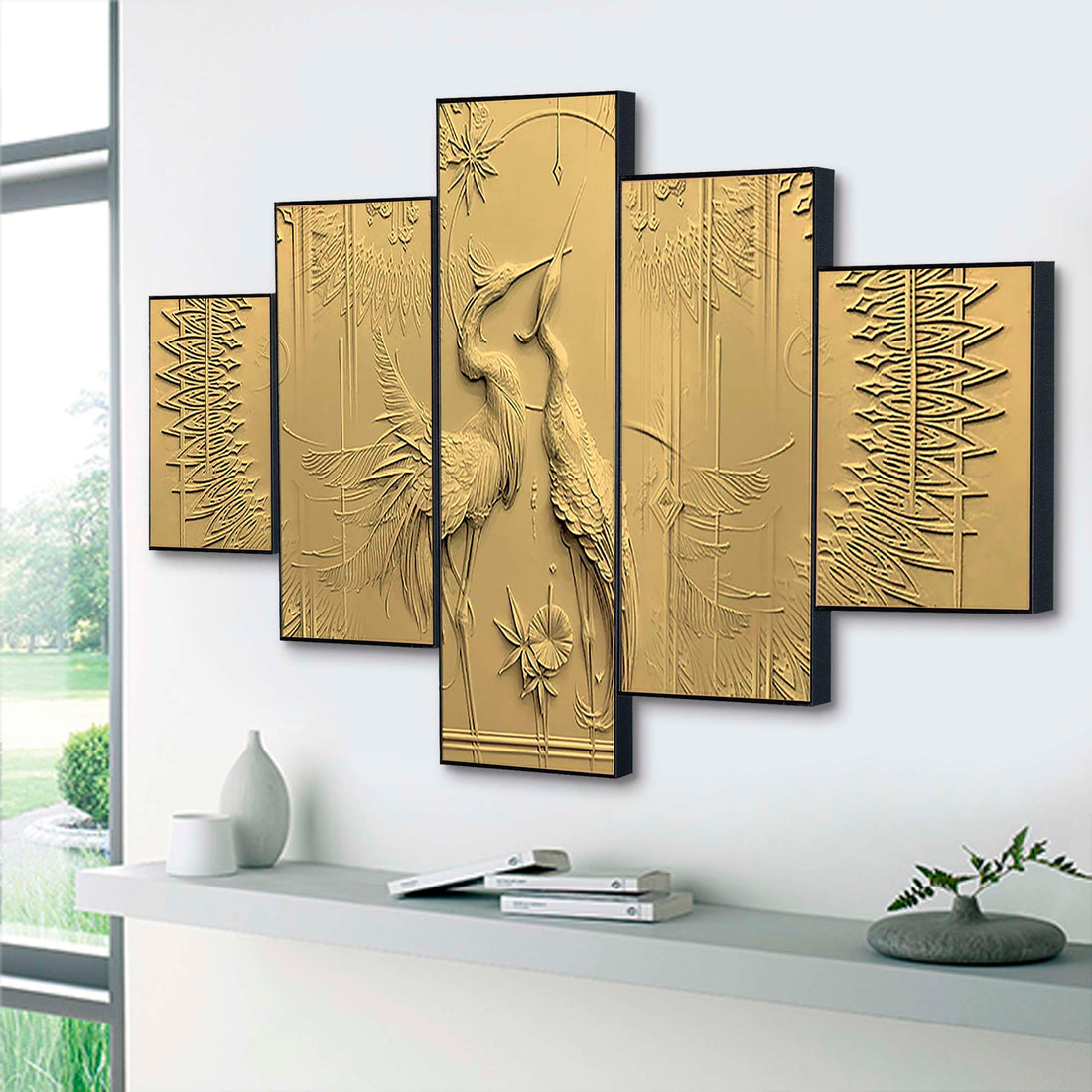 Set Of Five Framed Digital Wall Painting