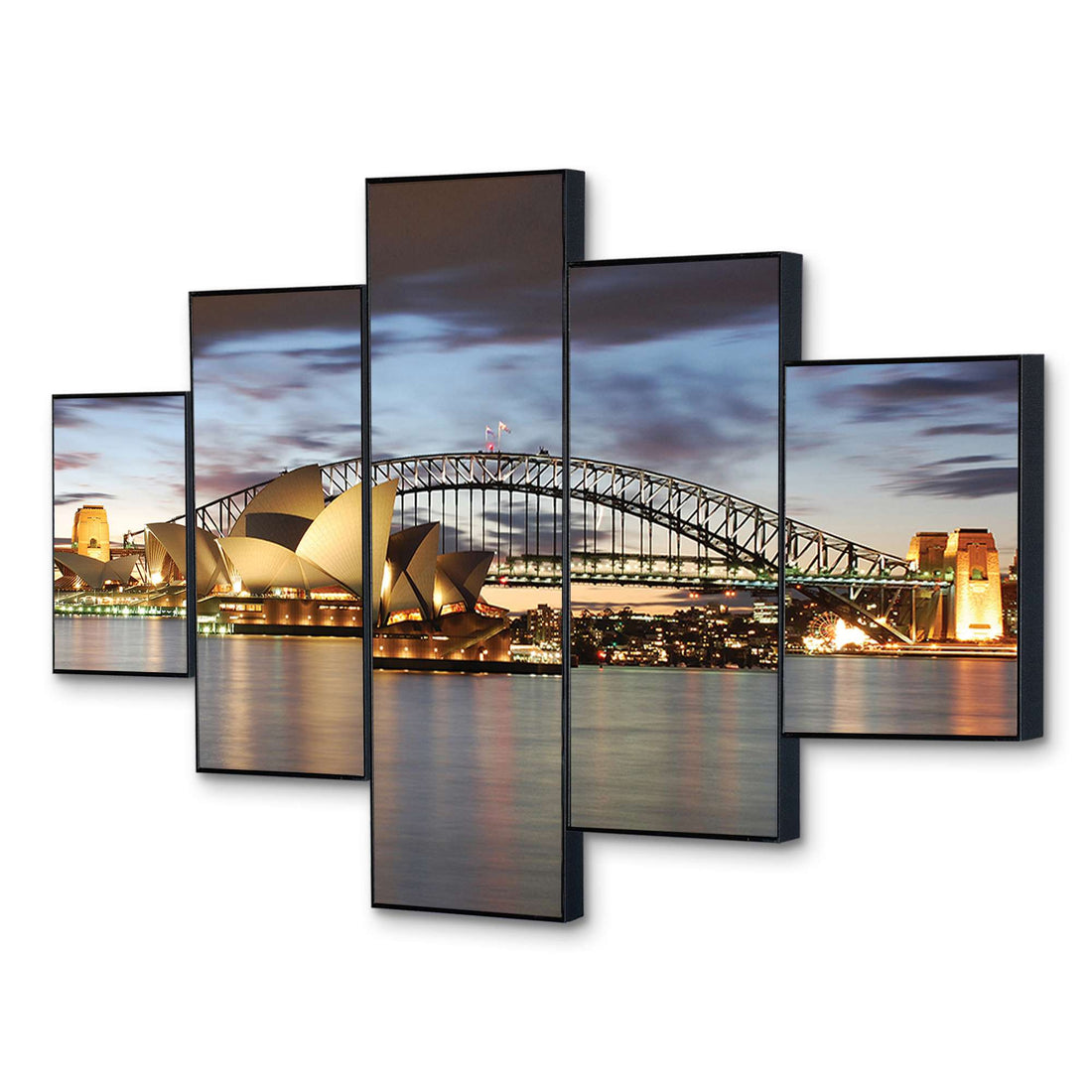 Set Of Five Framed Digital Wall Painting