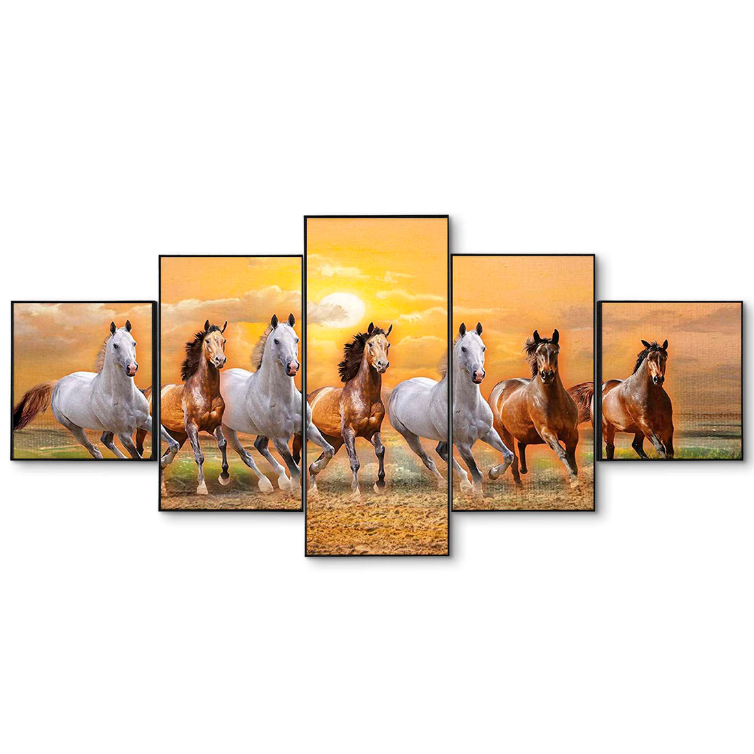 Set Of Five Framed Digital Wall Painting
