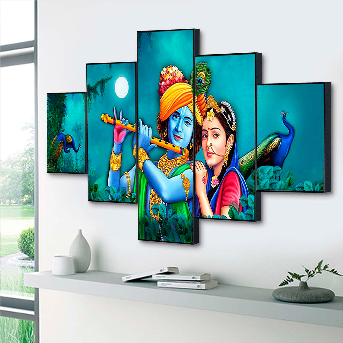 Set Of Five Framed Digital Wall Painting