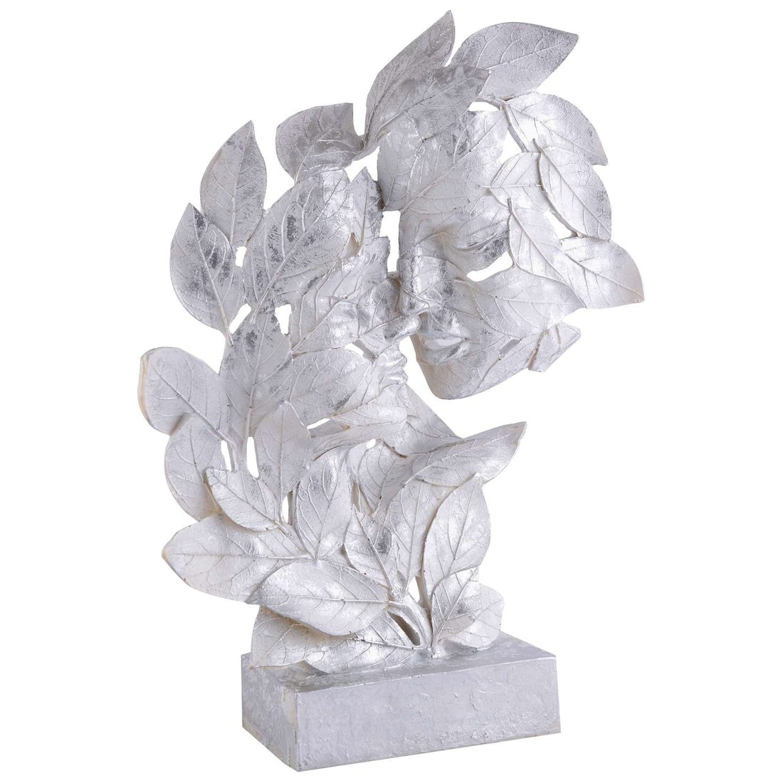 RomentIc Love Couple Face Statue silver Showpiece for Home Decor in Showpieces &Figurine table Decorations Items