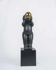 Golden Dream Keeper Sculpture | Modern Black & Gold Decorative Figurine for Luxury Home Décor