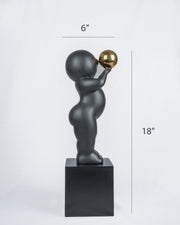 Golden Dream Keeper Sculpture | Modern Black & Gold Decorative Figurine for Luxury Home Décor