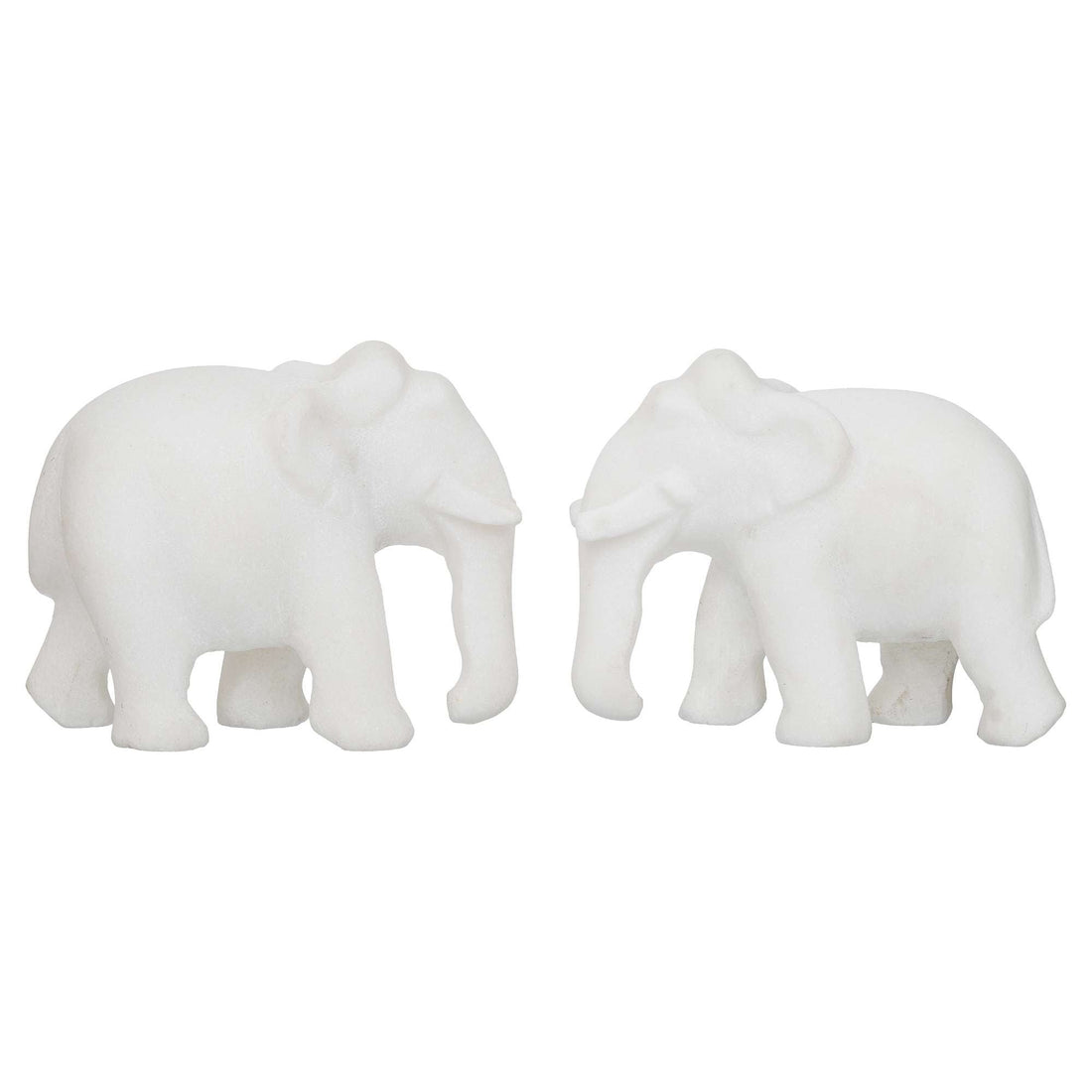 White Marble Elephant Showpieces Home Decor for Living Room, Table, Shelf for Vastu, Feng Shui, Office Decor, Gifting