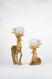 Luxury Golden Deer Moon Lamp Set| Modern Decorative Showpiece (Set of 2)