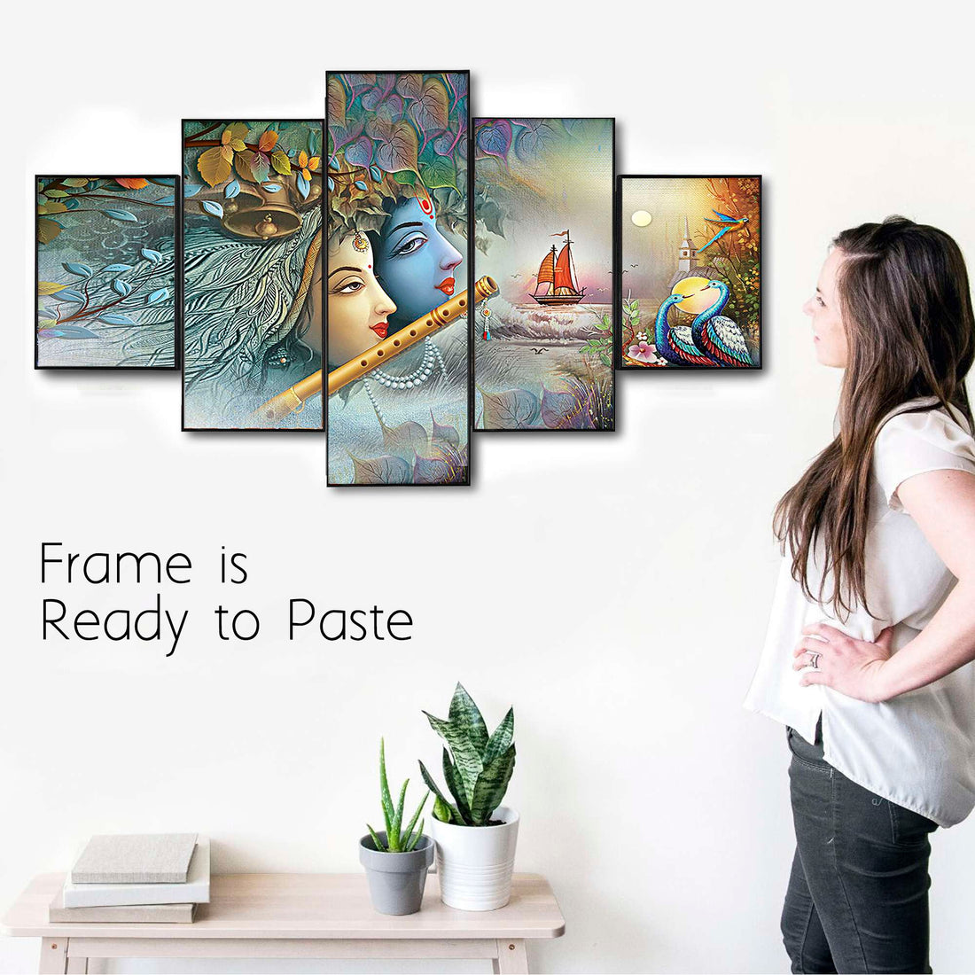 Set Of Five Framed Digital Wall Painting