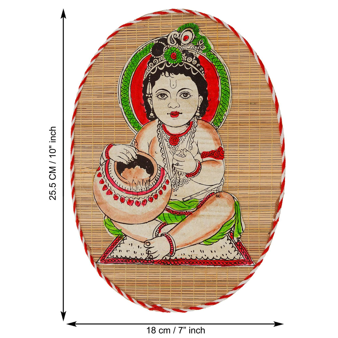 Bamboo Hand Crafted Wall Hangings Of Kanha Ji For Home D?cor | Bamboo Art For Wall Decor