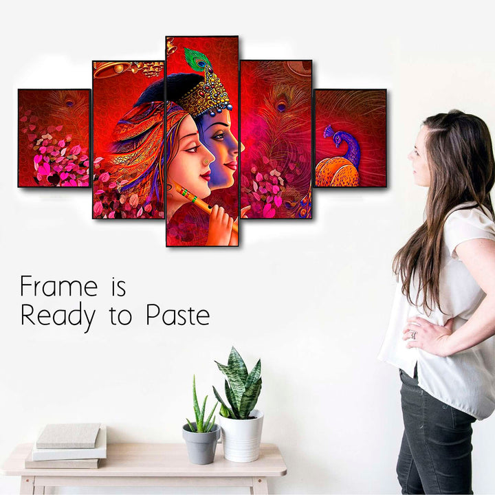 Set Of Five Framed Digital Wall Painting