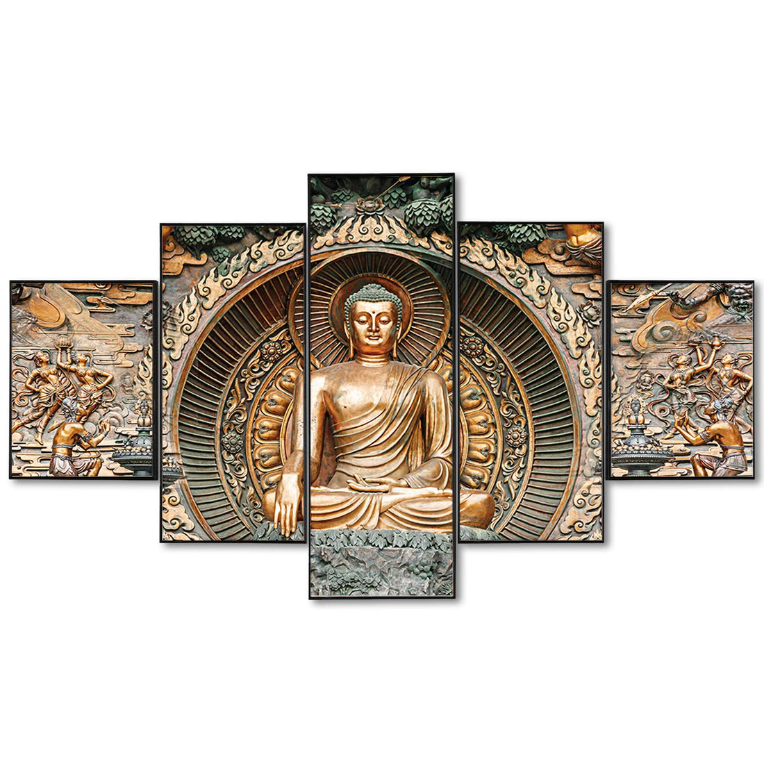 Set Of Five Framed Digital Wall Painting