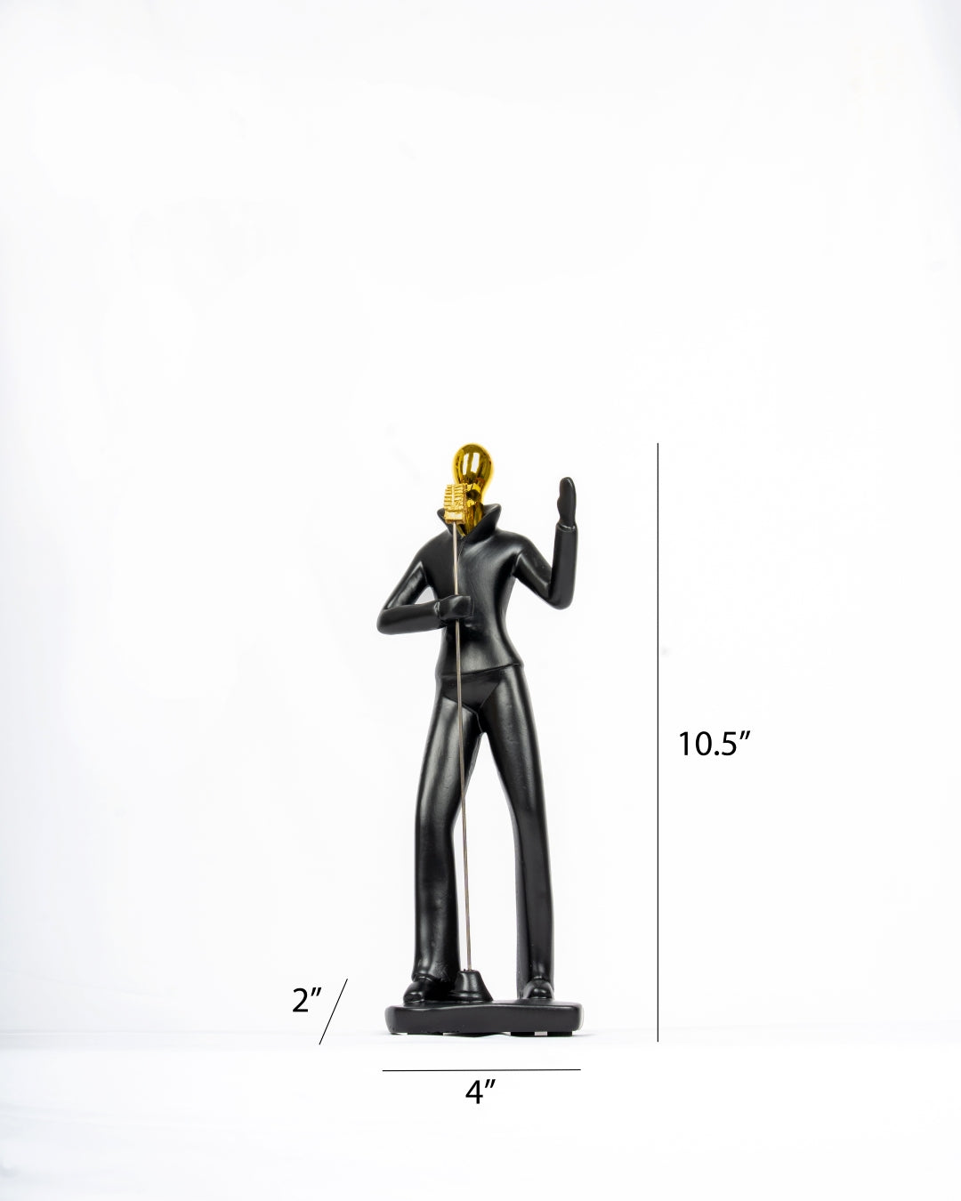 Luxury Jazz Singer Sculpture | Modern Musician Figurine | Premium Resin Home Decor Showpiece