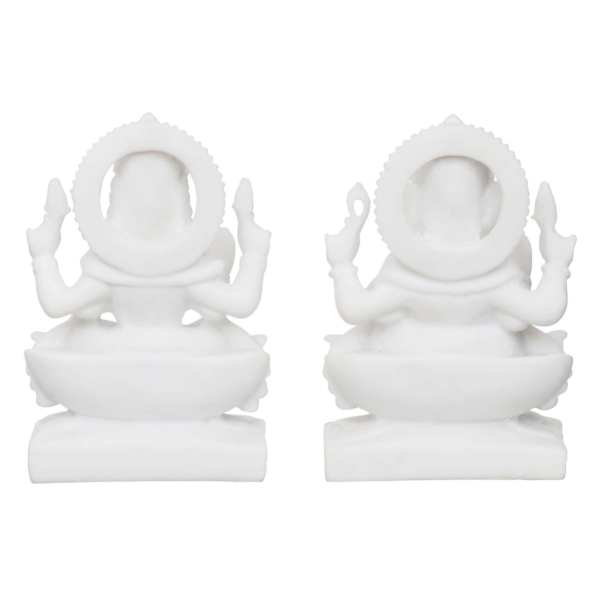 Laxmi Ganesha Idol Marble Murti For Puja Home Diwali Decoration Gifts