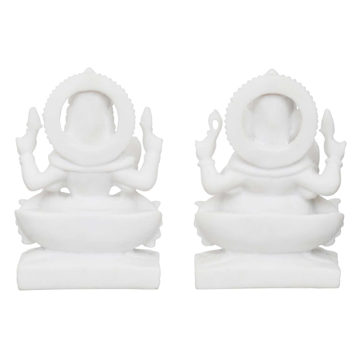 Laxmi Ganesha Idol Marble Murti For Puja Home Diwali Decoration Gifts
