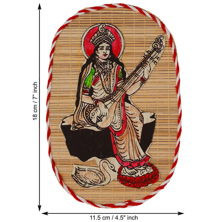 Bamboo Hand Crafted Wall Hangings Of Godess Sarwasti Ji For Home D?cor