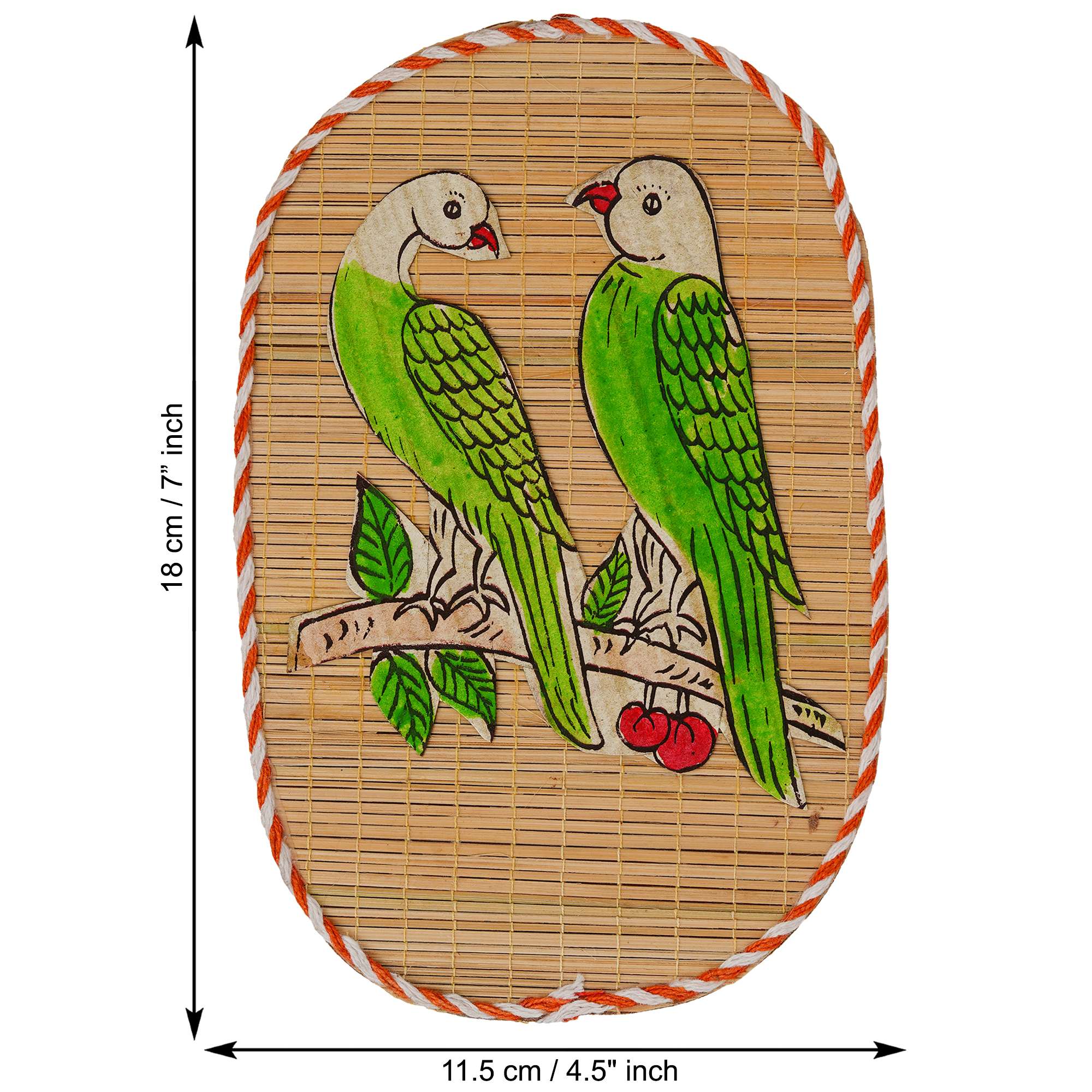 Parrot Couple Bamboo Art For Home D?cor | Bamboo Art For Bird's Lovers