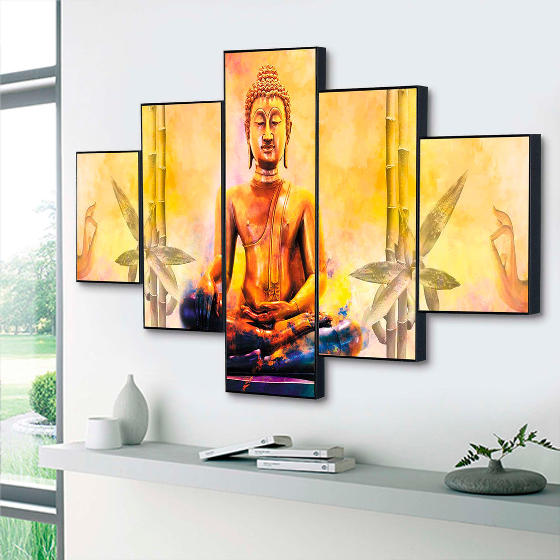 Set Of Five Framed Digital Wall Painting