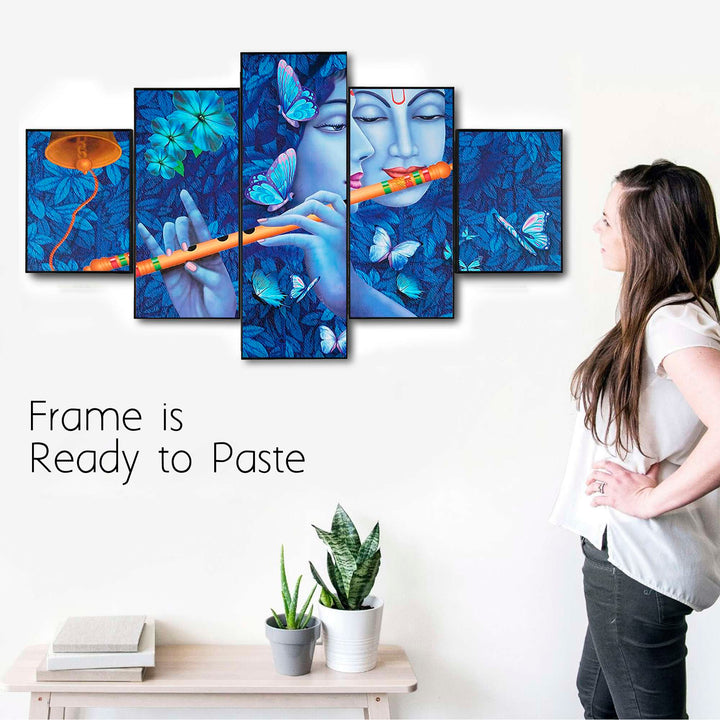 Set Of Five Framed Digital Wall Painting