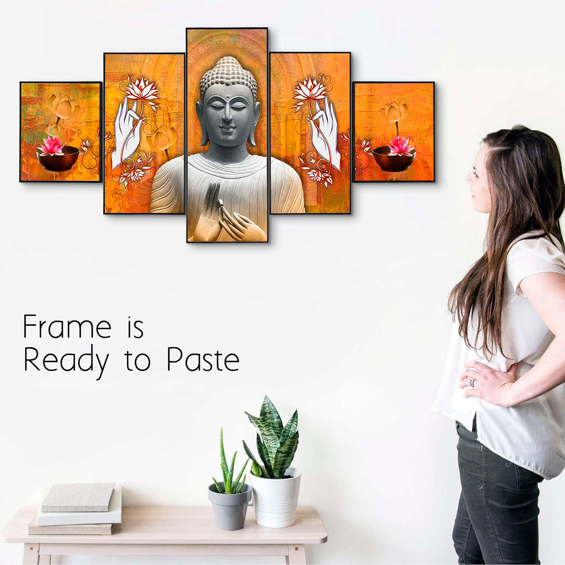 Set Of Five Framed Digital Wall Painting