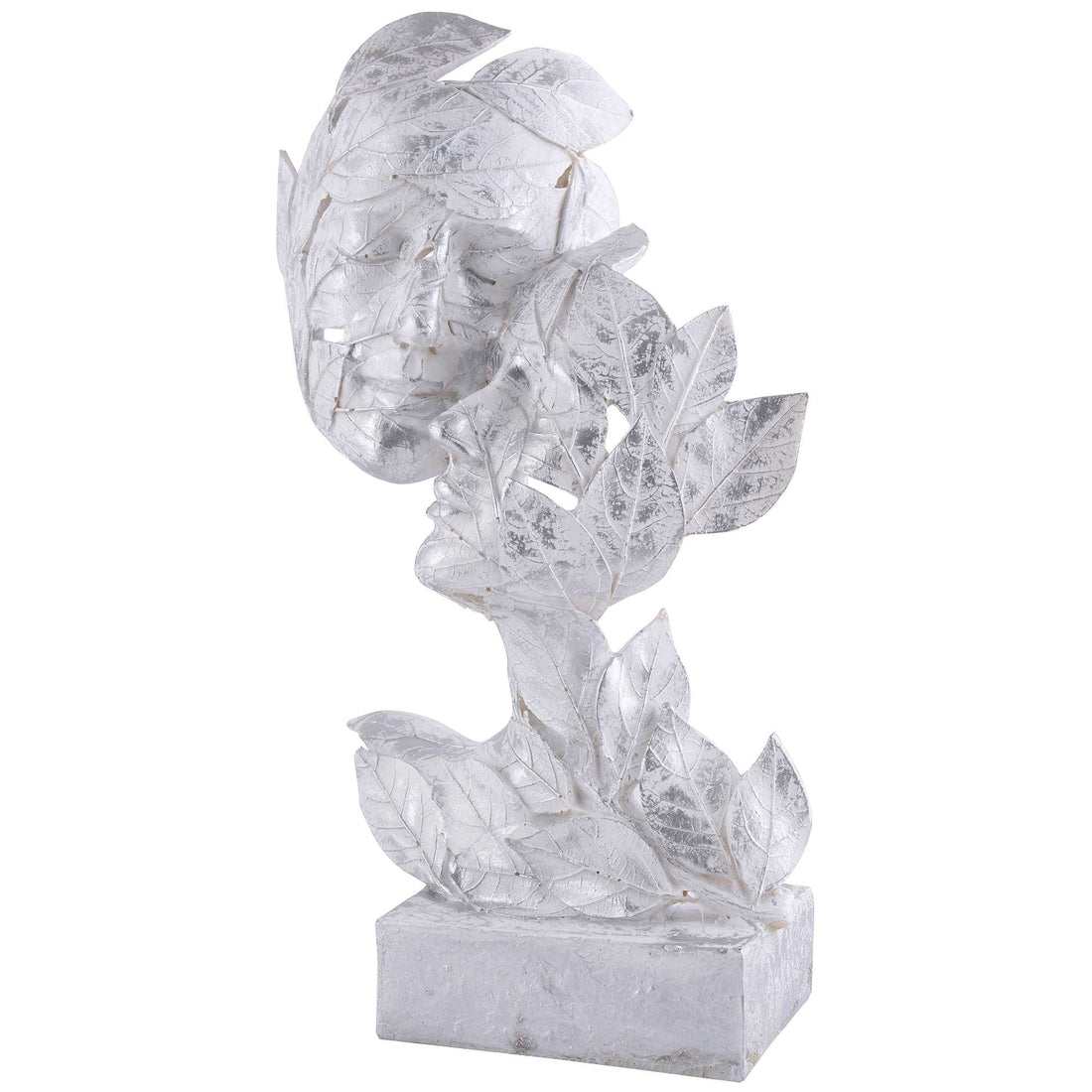 RomentIc Love Couple Face Statue silver Showpiece for Home Decor in Showpieces &Figurine table Decorations Items