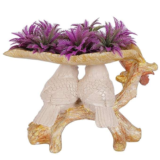 Resin Handcrafted Birds Couple On Tree Showpiece Bird Statue For Home Dcor Living Room Bedroom Table Top Antique Garden Decoration Items