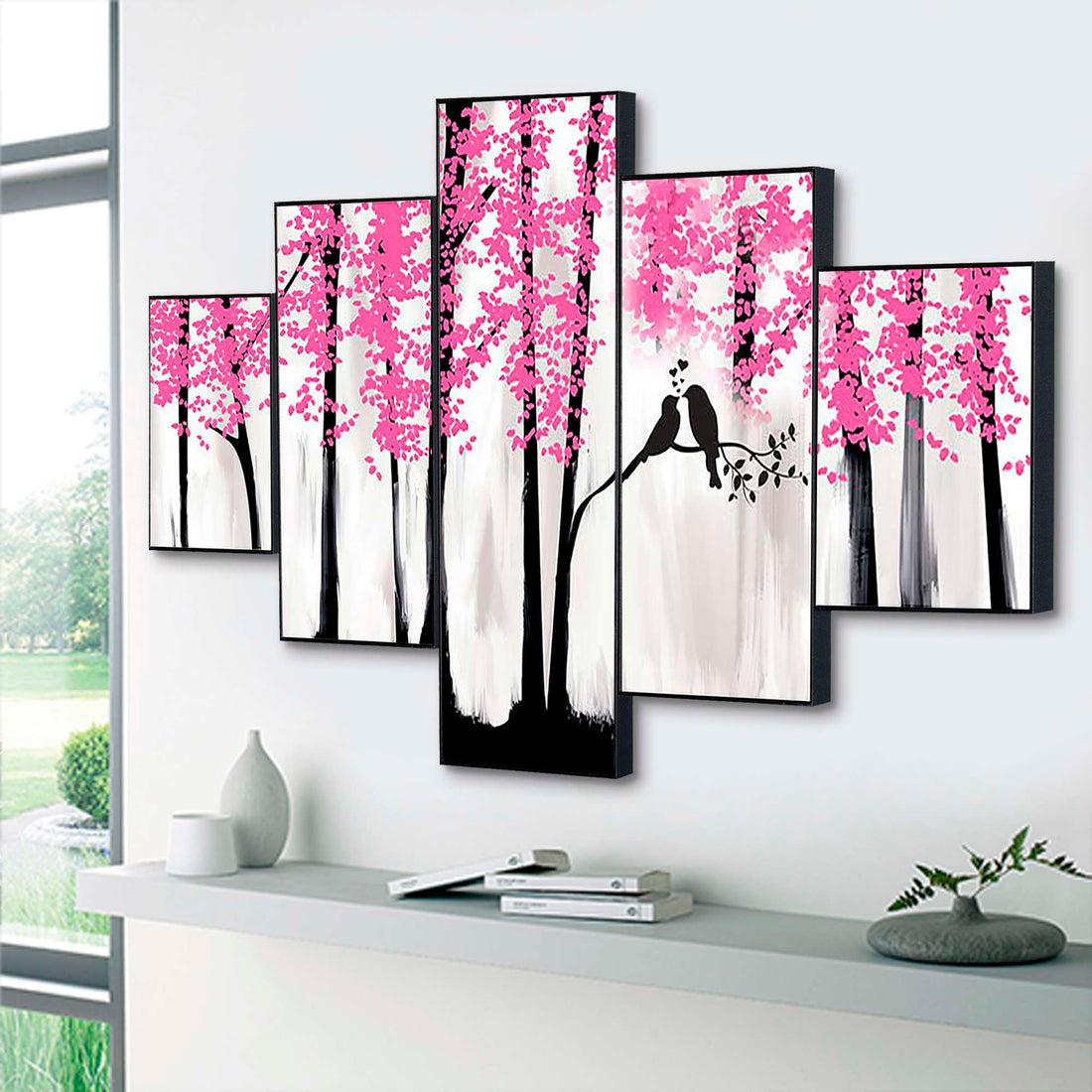 Set Of Five Framed Digital Wall Painting