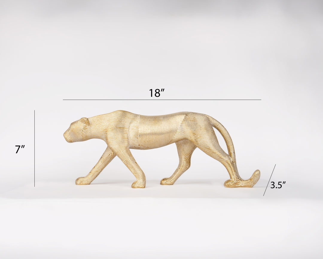 Golden Panther Luxe Sculpture
